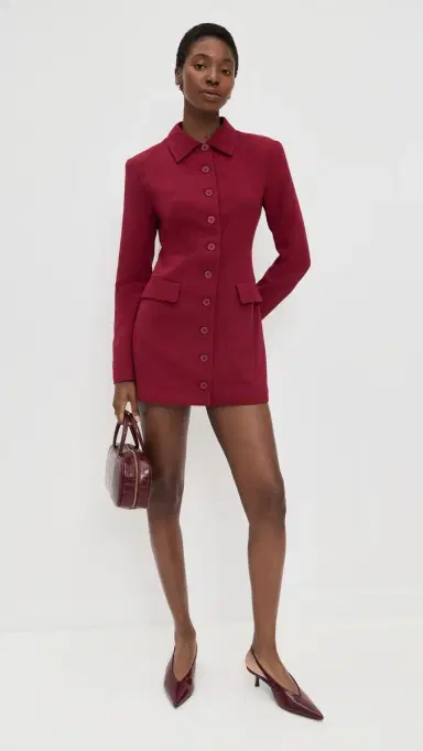 Lioness Cheri Mini Dress Burgundy | Thumbnail 5