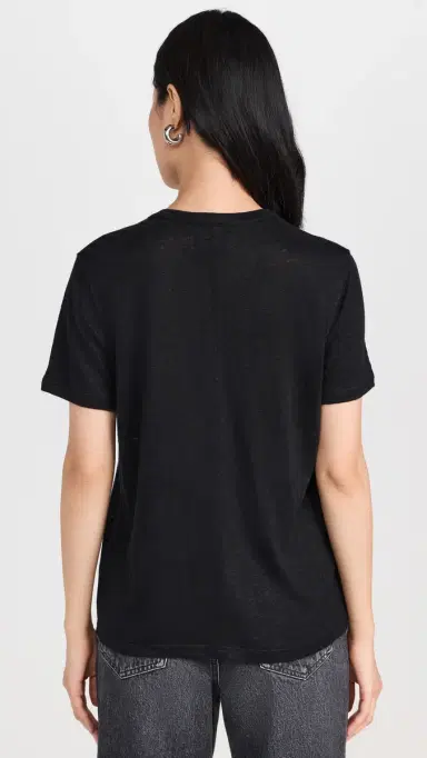 Sold Out NYC The Linen Perfect Tee in Black Black | Thumbnail 3
