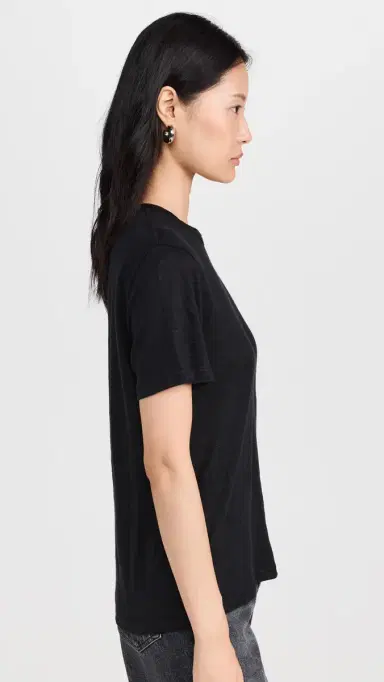 Sold Out NYC The Linen Perfect Tee in Black Black | Thumbnail 4