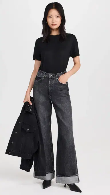 Sold Out NYC The Linen Perfect Tee in Black Black | Thumbnail 5