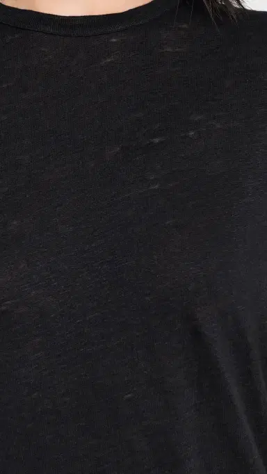 Sold Out NYC The Linen Perfect Tee in Black Black | Thumbnail 6