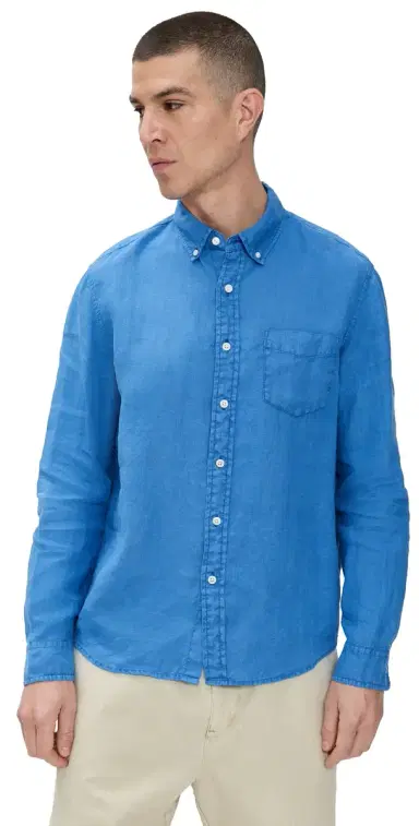 Alex Mill Mill Shirt in Linen Pool Blue M | Thumbnail 1