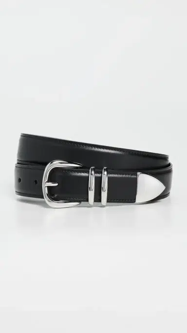 A.L.C. A. L.C. Carson Belt Black/hiny ilver | Thumbnail 2