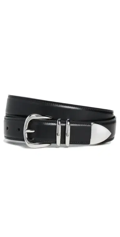 A.L.C. A. L.C. Carson Belt Black/hiny ilver | Thumbnail 1