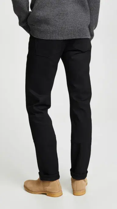 Naked & Famous Denim Weird Guy Solid Black Selvedge Black Selvedge 38 | Thumbnail 3