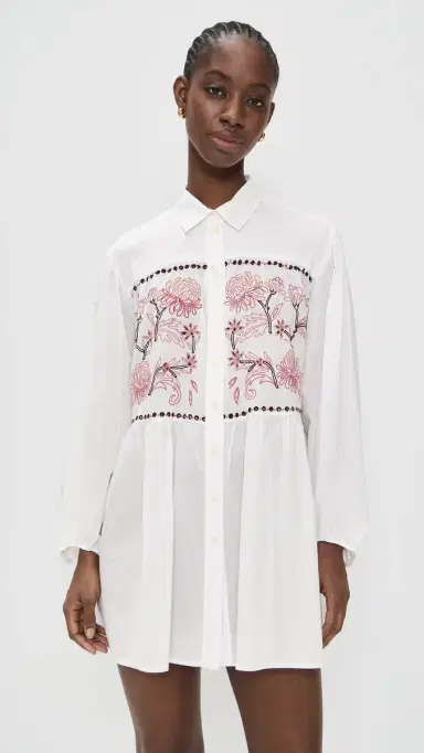 TANYA TAYLOR Pippa Dress Optic White S | Thumbnail 2