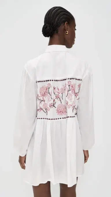 TANYA TAYLOR Pippa Dress Optic White S | Thumbnail 3