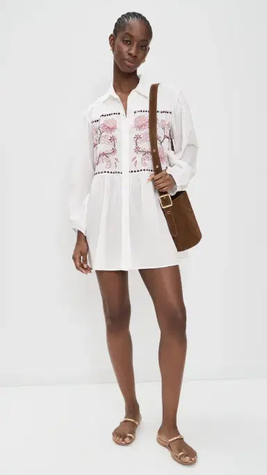 TANYA TAYLOR Pippa Dress Optic White S | Thumbnail 5