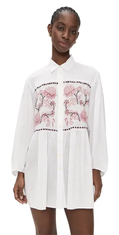 TANYA TAYLOR Pippa Dress Optic White S | Thumbnail 1