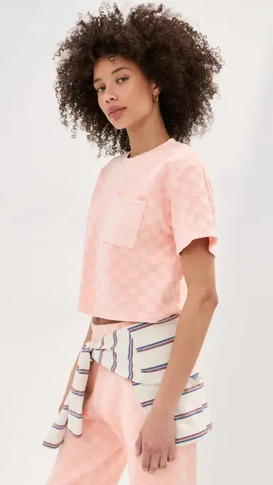 State & Lake Sofia Cropped Top Pink | Thumbnail 5