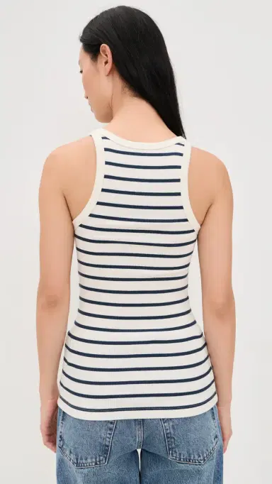 Faherty Surfside Ribbed Tank alt Air Stripe | Thumbnail 3