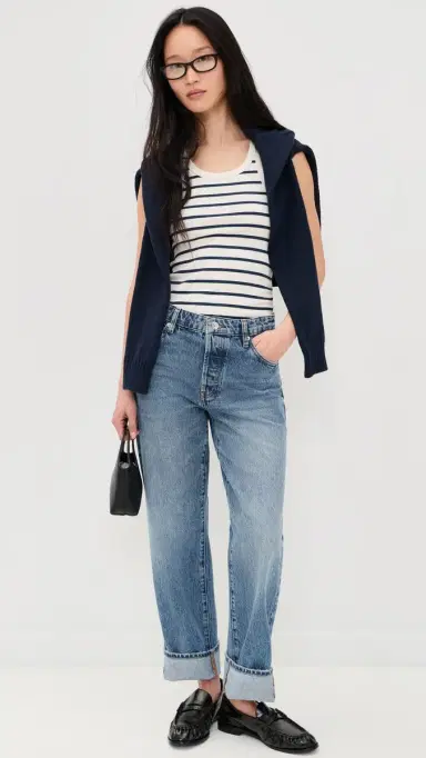 Faherty Surfside Ribbed Tank alt Air Stripe | Thumbnail 5