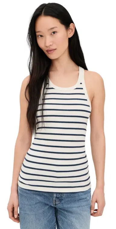 Faherty Surfside Ribbed Tank alt Air Stripe | Thumbnail 1