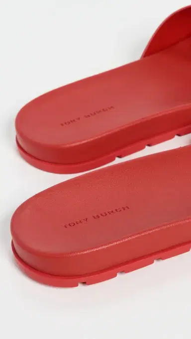 Tory Burch Buckle Slides Lipstrick Red/Silver | Thumbnail 4