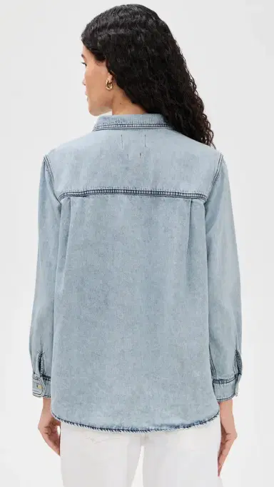 Marine Layer Jane Relaxed Denim Shirt Medium Wash | Thumbnail 3