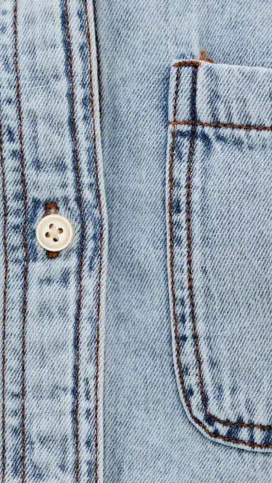 Marine Layer Jane Relaxed Denim Shirt Medium Wash | Thumbnail 6