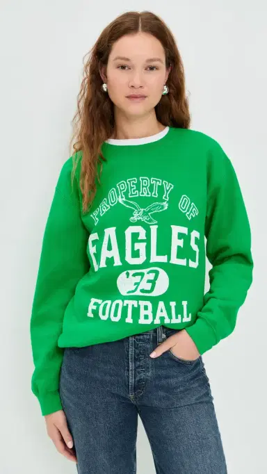 Junk Food Eagles Property Crew Fleece | Thumbnail 2
