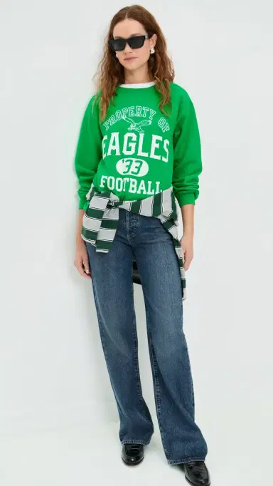Junk Food Eagles Property Crew Fleece | Thumbnail 5