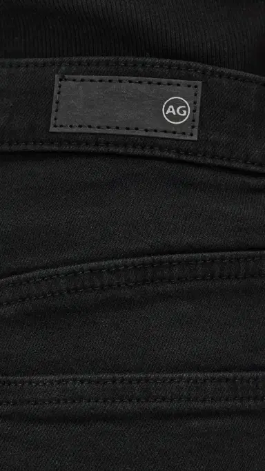Ag Saige Wide Leg Crop Jeans Super Black 25 | Thumbnail 6
