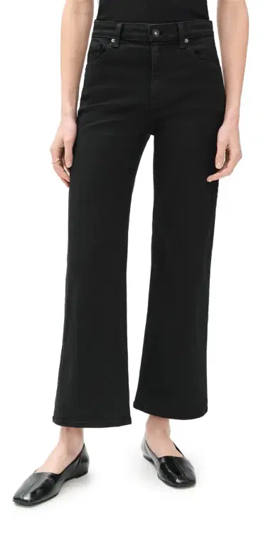 Ag Saige Wide Leg Crop Jeans Super Black 25 | Thumbnail 1