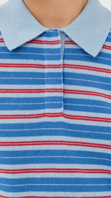 Guest In Residence Layered Cashmere Rugby Polo Clear Sky Combo | Thumbnail 6 Guest In Residence Layered Cashmere Rugby Polo Clear Sky Combo | Thumbnail 6