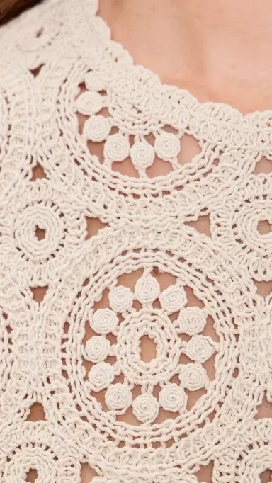 FRAME The Crochet Tank Cream | Thumbnail 6