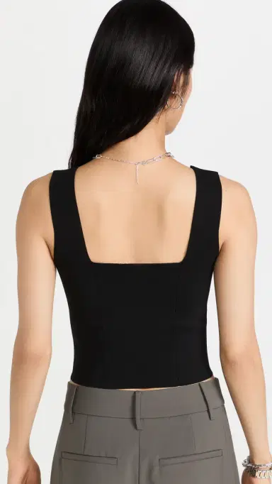 A.L.C. A.L.C. Jordana Crop Top Black | Thumbnail 3