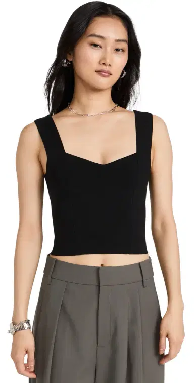 A.L.C. A.L.C. Jordana Crop Top Black | Thumbnail 1