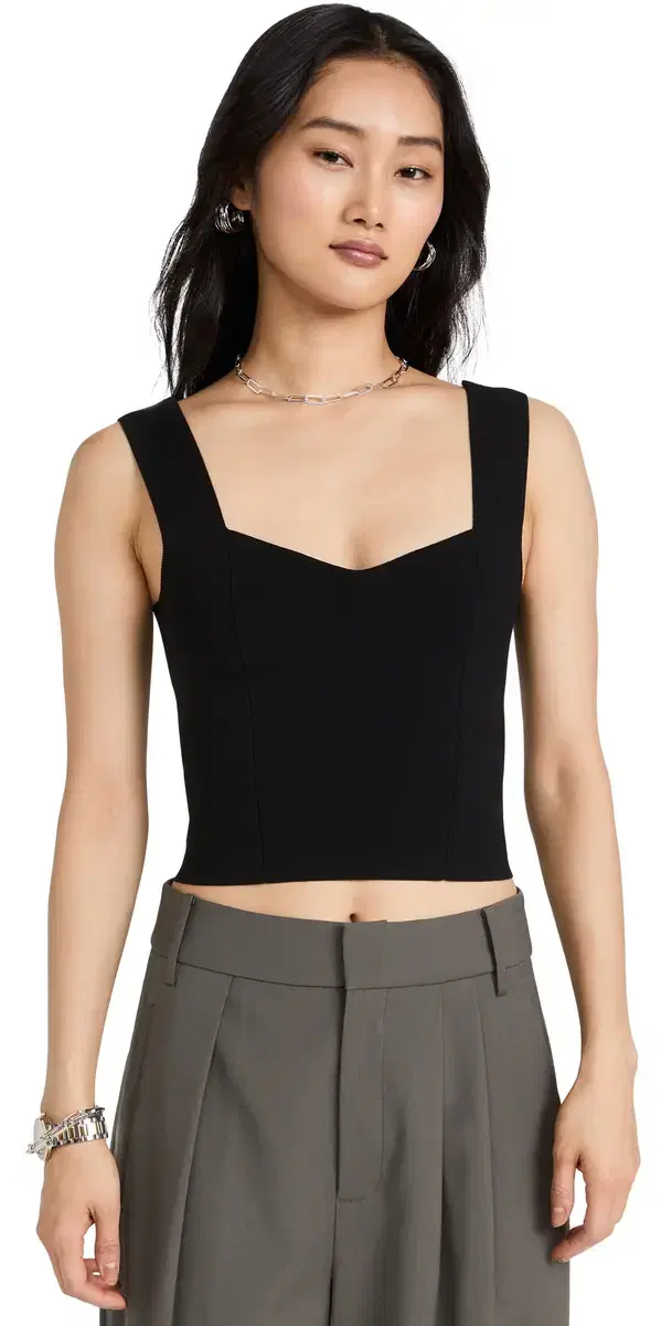 A.L.C. A. .C. Jordana Crop Top Black