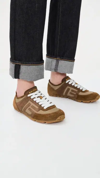 Balmain Racer 45 Sneakers 8BW Beige | Thumbnail 3