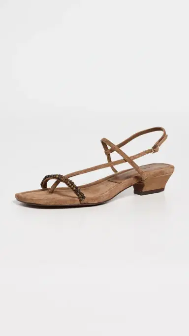 Madewell Tonio Beaded Strappy Sandals Aged Cognac | Thumbnail 2