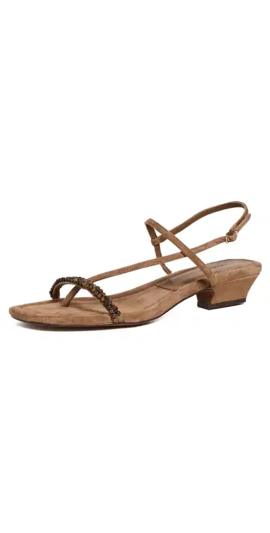 Madewell Tonio Beaded Strappy Sandals Aged Cognac | Thumbnail 1