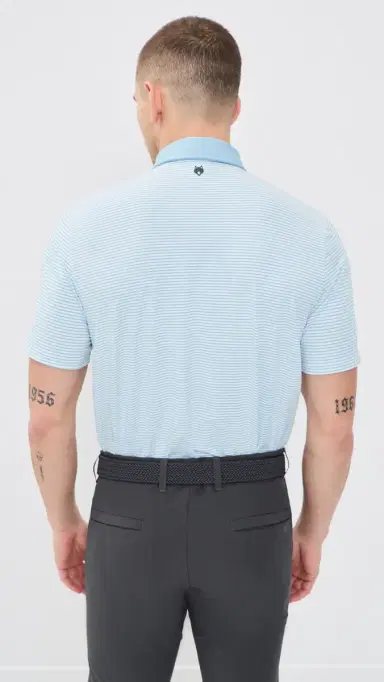 Greyson Aurora Striped Polo Wolf Blue/Arctic | Thumbnail 3 Greyson Aurora Striped Polo Wolf Blue/Arctic | Thumbnail 3