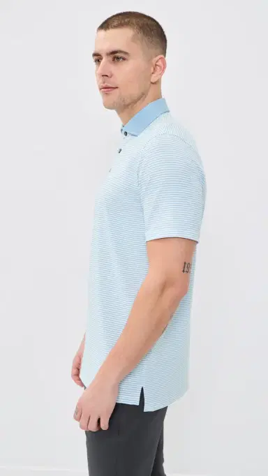 Greyson Aurora Striped Polo Wolf Blue/Arctic | Thumbnail 4 Greyson Aurora Striped Polo Wolf Blue/Arctic | Thumbnail 4