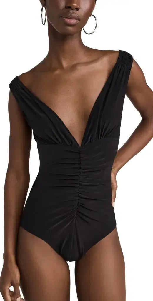 Tara Shirred Front io One Piece Black