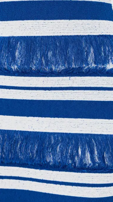 SIMKHAI Elly Knit Mini Dress Royal Blue Stripe | Thumbnail 6