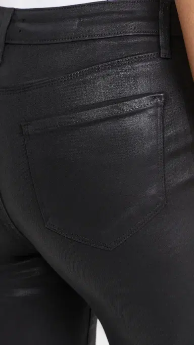 L'Agence Marty Ultra High Rise Flare Jeans Noir Coated 30 | Thumbnail 6