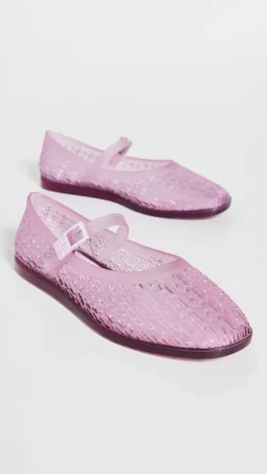 Melissa Harper Jelly Ballet Flats Clear Pink 7 | Thumbnail 5