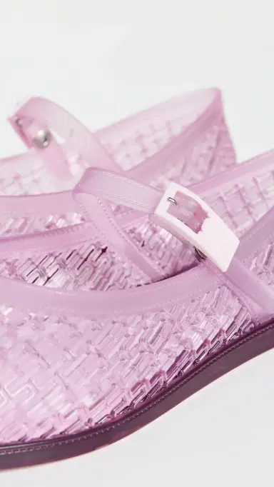 Melissa Harper Jelly Ballet Flats Clear Pink 7 | Thumbnail 6