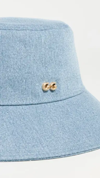 Cult Gaia Maddie Bucket Hat Vintage Blue One Size | Thumbnail 4