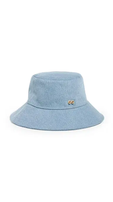 Cult Gaia Maddie Bucket Hat Vintage Blue One Size | Thumbnail 5