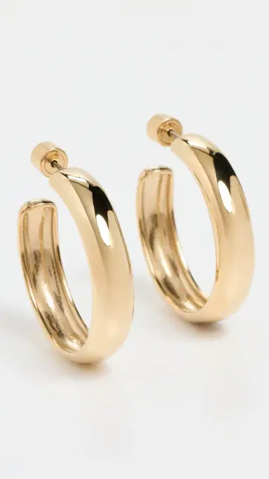 Jenny Bird Large Staple Hoops High Polish Gold One Size | Thumbnail 2 Jenny Bird Large Staple Hoops High Polish Gold One Size | Thumbnail 2
