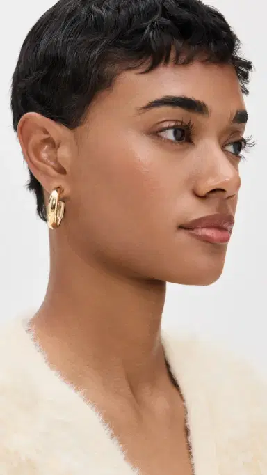 Jenny Bird Large Staple Hoops High Polish Gold One Size | Thumbnail 3 Jenny Bird Large Staple Hoops High Polish Gold One Size | Thumbnail 3