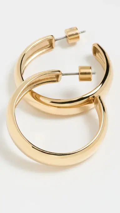 Jenny Bird Large Staple Hoops High Polish Gold One Size | Thumbnail 4 Jenny Bird Large Staple Hoops High Polish Gold One Size | Thumbnail 4