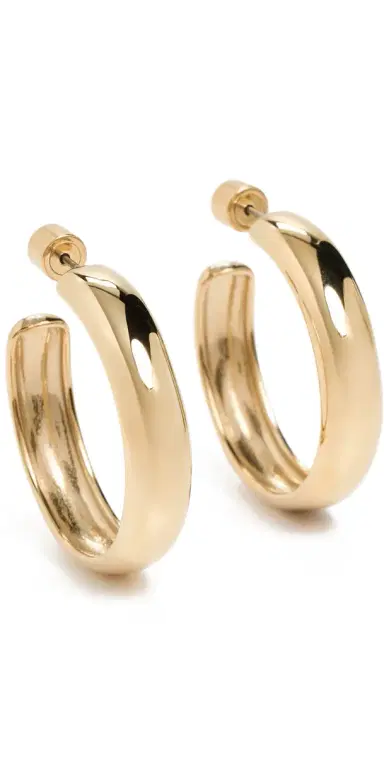 Jenny Bird Large Staple Hoops High Polish Gold One Size | Thumbnail 1 Jenny Bird Large Staple Hoops High Polish Gold One Size | Thumbnail 1