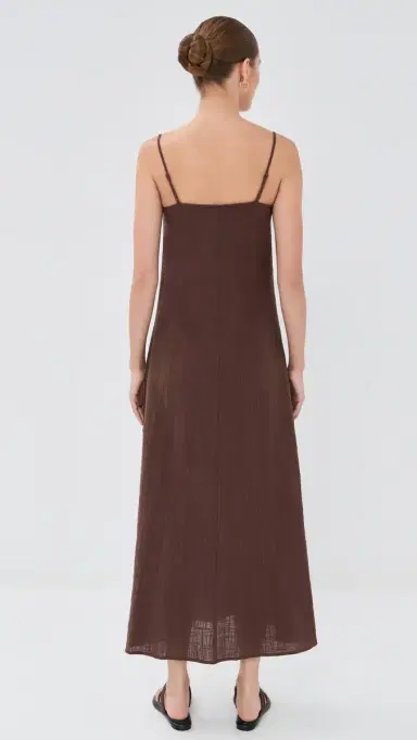 Staud Laura Dress Dark Chocolate | Thumbnail 3