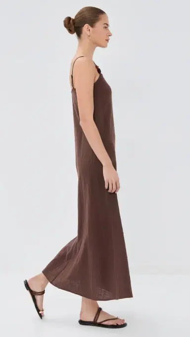 Staud Laura Dress Dark Chocolate | Thumbnail 4