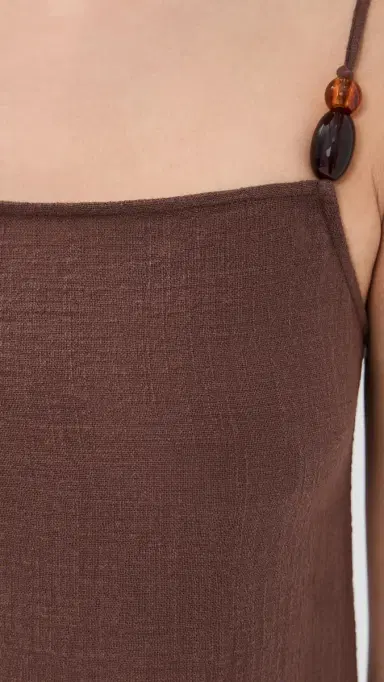 Staud Laura Dress Dark Chocolate | Thumbnail 6