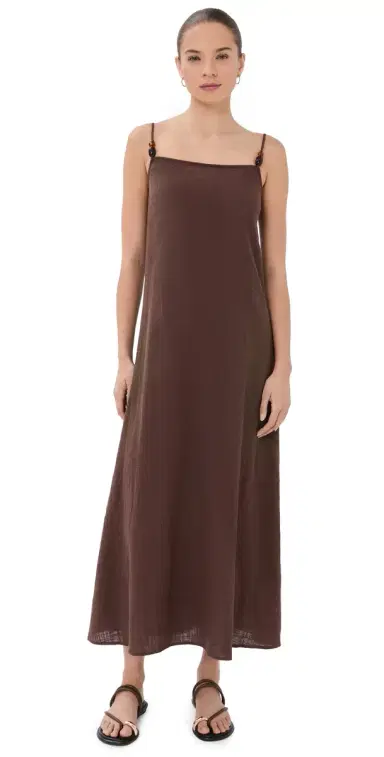 Staud Laura Dress Dark Chocolate | Thumbnail 1