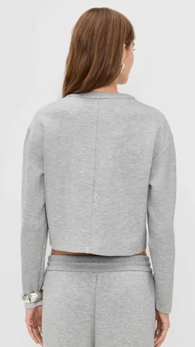 LE BOP Danica Crop Top Heather Grey S | Thumbnail 3